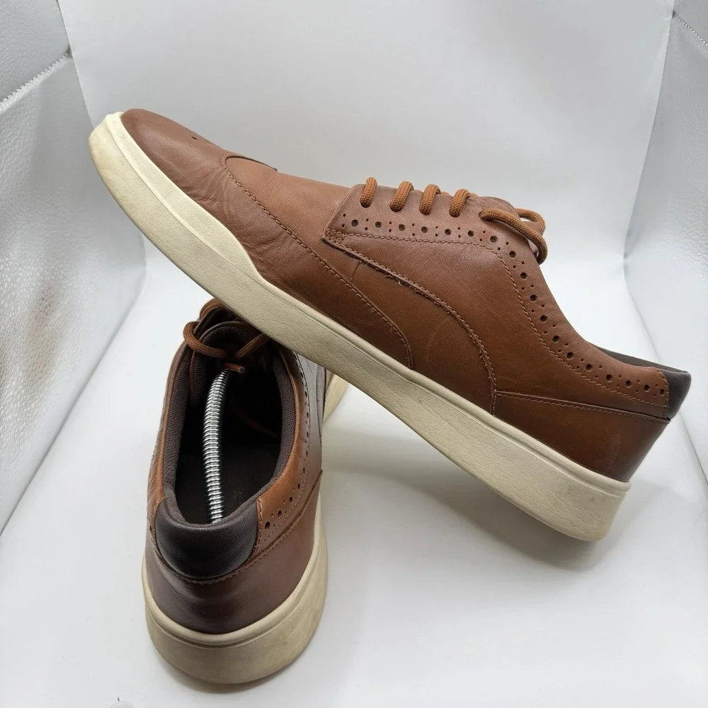 Cole Haan Grand Crosscourt Wingtip Sneakers C35974 Shoes Tan Mens Size 12 M